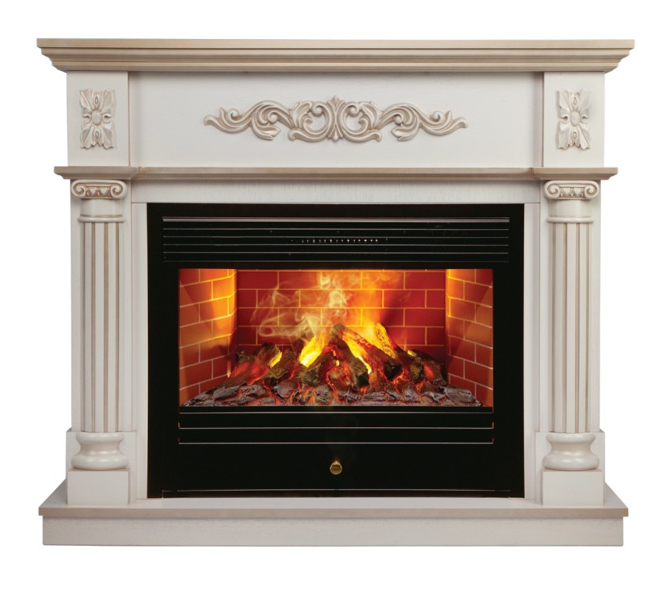 Камин электрический RealFlame Silvia 26 WT с очагом Novara 26 3D