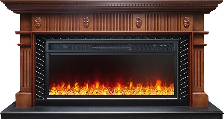 Каминокомплект Royal Flame Carlyle - Орех с черным с очагом Vision 42 LED