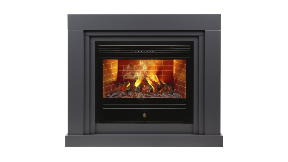 Камин электрический RealFlame Stanley 26 GR с очагом Novara 26 3D
