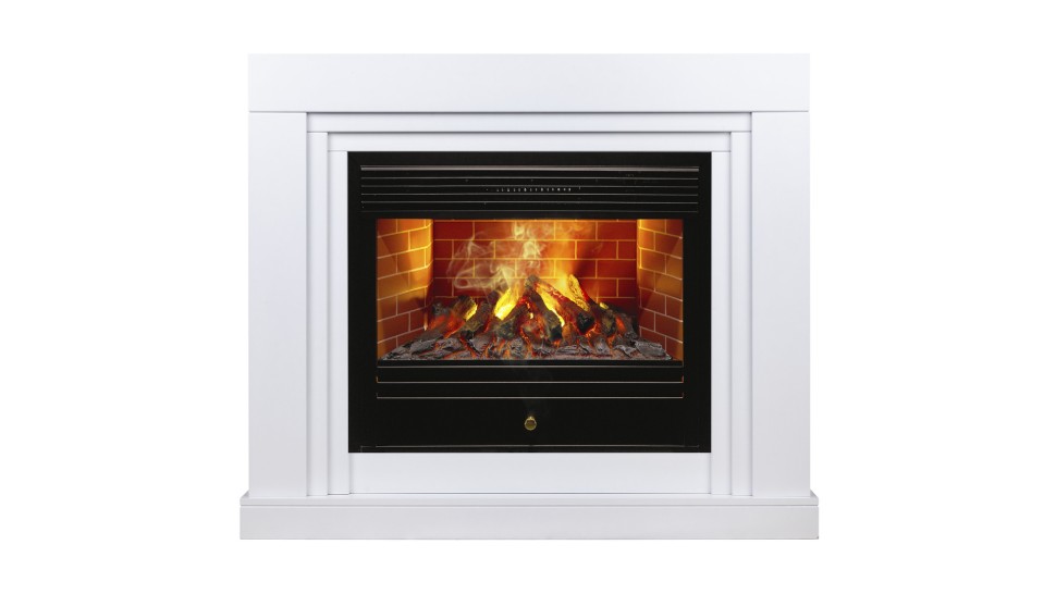 Камин электрический RealFlame Stanley 26 WT с очагом Novara 26 3D
