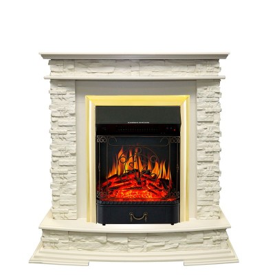 Каминокомплект Royal Flame Luzern - Слоновая кость с очагом Majestic FX Brass