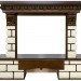 Портал Royal Flame Pierre Luxe LORD - Темный дуб / Белый