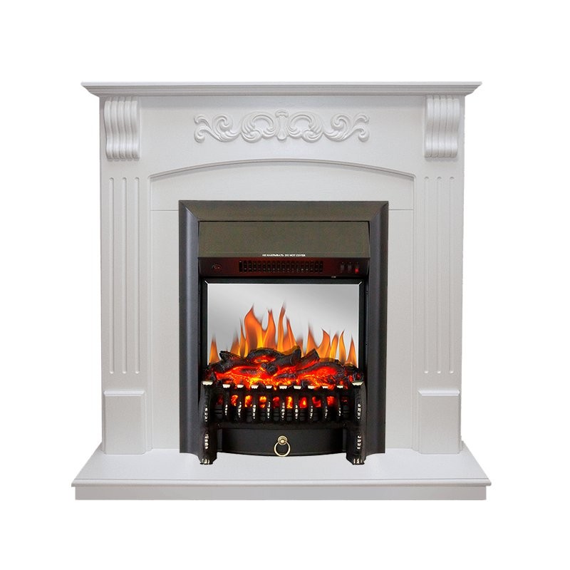 Каминокомплект Royal Flame Sorrento - Белый дуб с очагом Fobos FX M Black