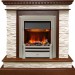 Каминокомплект Dimplex Calgary - Дуб / Сланец белый с очагом Chesford