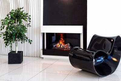 Камин Dimplex Cube белый с черным + Cassette 400NH - выставочный образец