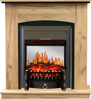 Каминокомплект Royal Flame Barcelona (разборный) - Дуб золотой с очагом Fobos FX M Black