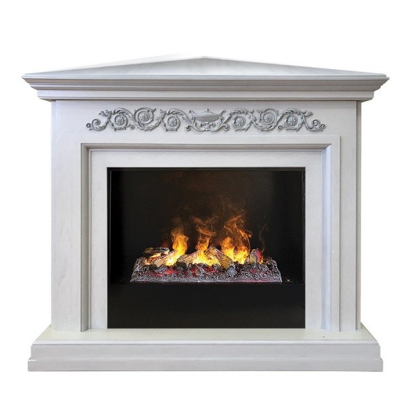 Камин электрический RealFlame Leticia Corner 26 WT с очагом 3D Cassette 630 + Black вставка