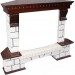 Портал угловой Royal Flame Pierre Luxe Dioramic 28 FX камень белый/темный дуб
