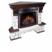 Портал угловой Royal Flame Pierre Luxe Dioramic 28 FX камень белый/темный дуб