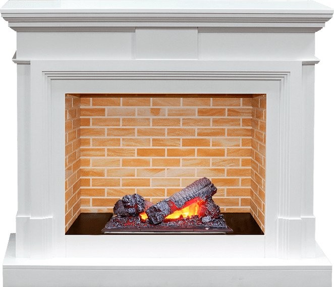 Каминокомплект Dimplex Coventry - Белый / Кирпич  с очагом Cassette 400 NH
