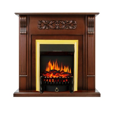 Каминокомплект Royal Flame Venice - Махагон коричневый антик с очагом Fobos FX Brass