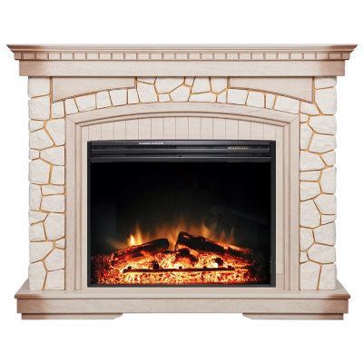 Портал Royal Flame Glasgow - Слоновая кость с патиной