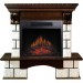 Портал Royal Flame Pierre Luxe Vision 23 FX камень белый/темный дуб