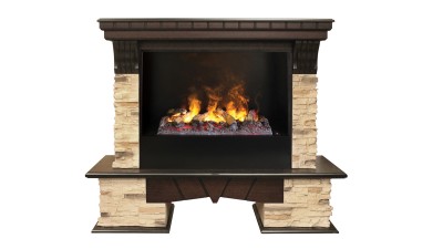 Камин электрический RealFlame Rockland 26 AO с очагом 3D Cassette 630 + Black вставка