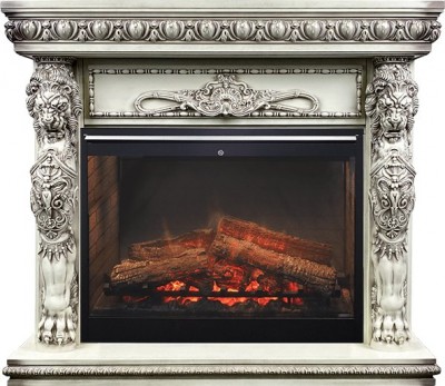 Каминокомплект Dimplex Windsor - Слоновая кость с патиной с очагом Symphony 30'' DF3020-INT