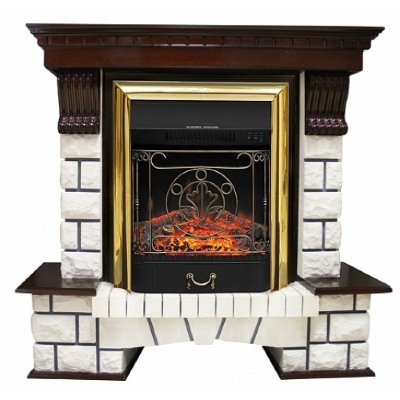 Портал Royal Flame Pierre Luxe под классический очаг темный дуб