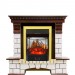 Каминокомплект Royal Flame Pierre Luxe - Темный дуб / Белый с очагом Majestic FX M Brass