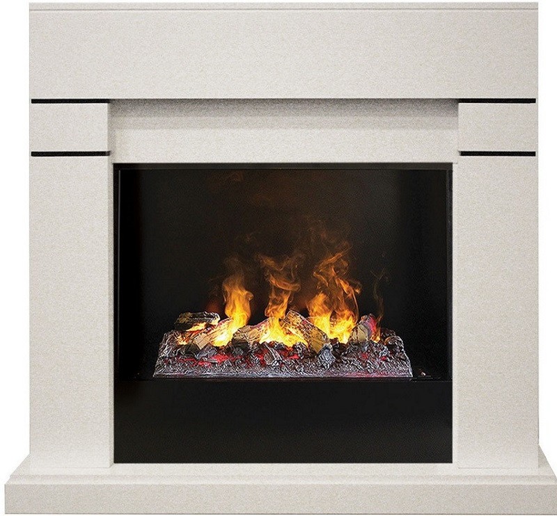 Камин электрический RealFlame Lindelse 26 WT 3D Cassette 630 + Black вставка