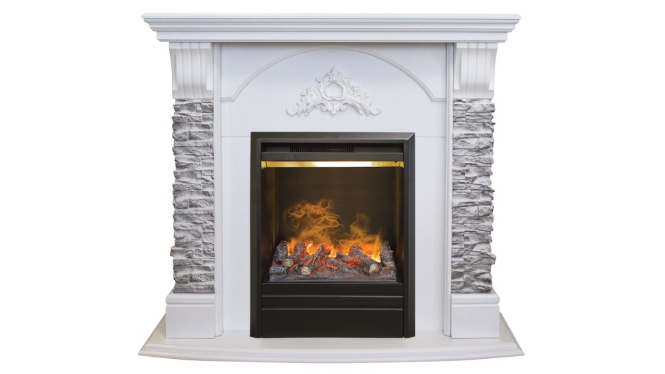 Камин электрический RealFlame Athena GR WT c очагом 3D Olympic