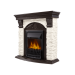 Electrolux Torre Classic камень белый, шпон венге с очагом Aspen Black