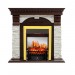 Каминокомплект Royal Flame Dublin - Темный дуб / Сланец белый с очагом Fobos FX M Brass