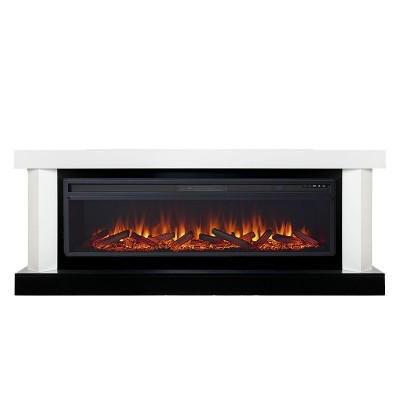Каминокомплект Royal Flame Vancouver 60 - Белый с черным с очагом Vision 60 LOG LED