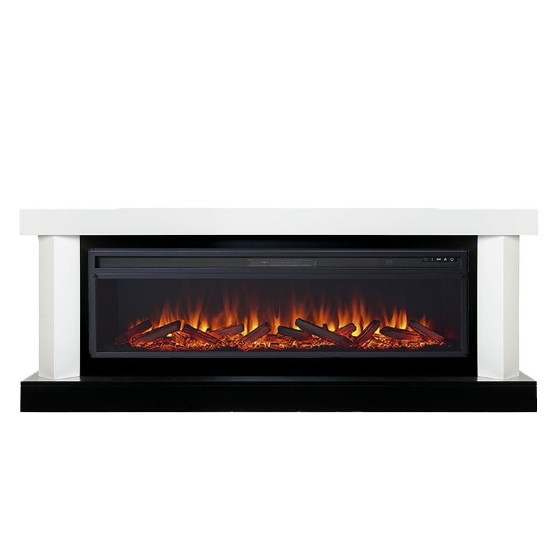 Каминокомплект Royal Flame Vancouver 60 - Белый с черным с очагом Vision 60 LOG LED